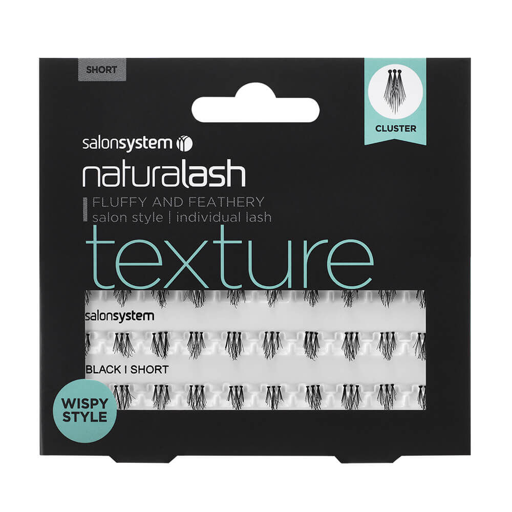 Naturalash Texture Wispy Individual Cluster Lashes, Black, Short