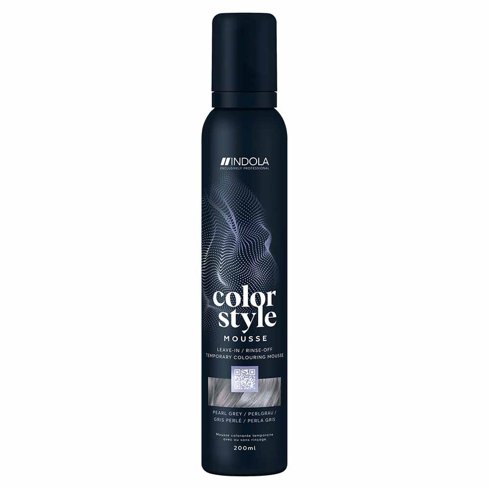 Indola Color Style Mousse Temporary Hair Colour - Pearl Grey 200ml