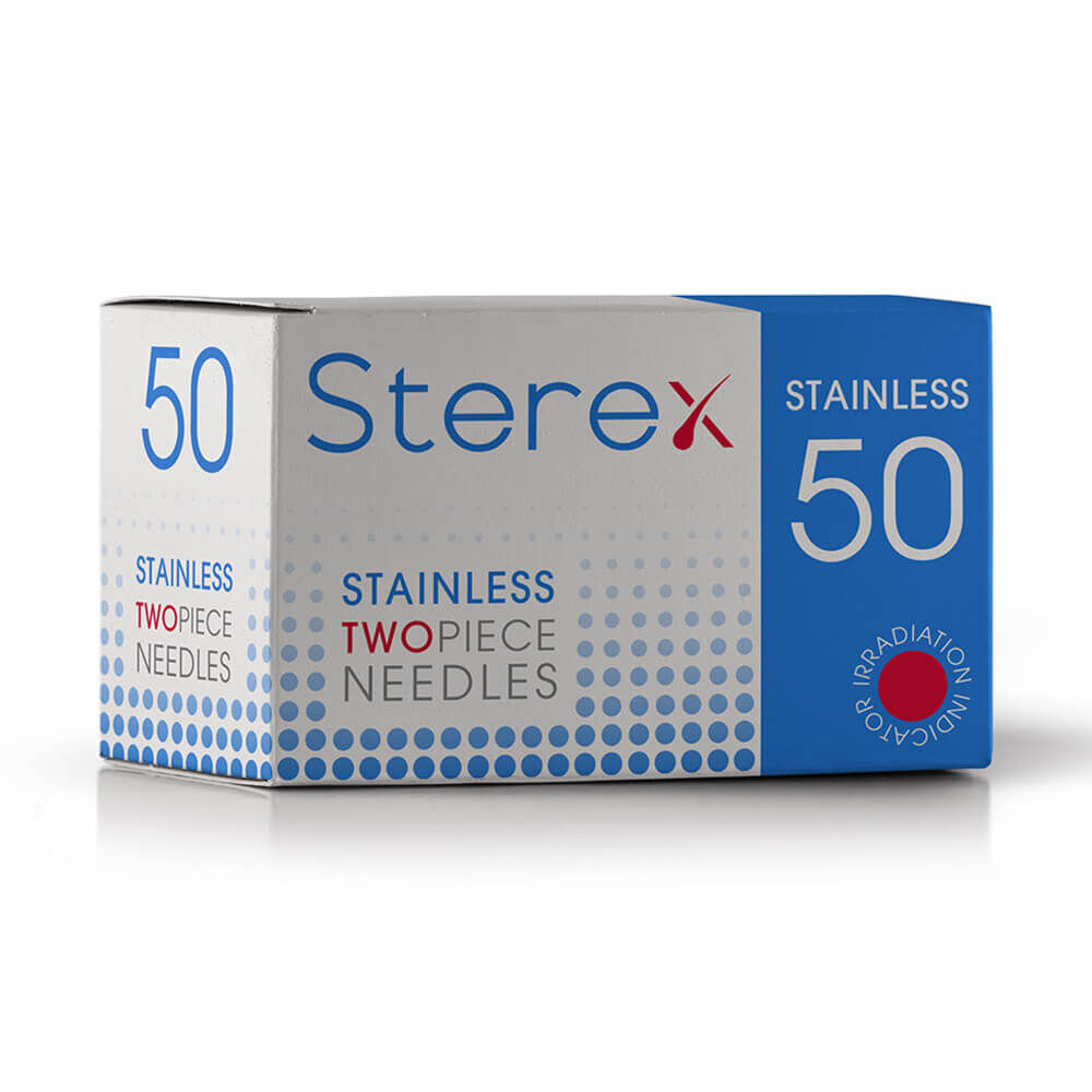 Sterex Stainless Two Piece Electrolysis Needles F5S Short