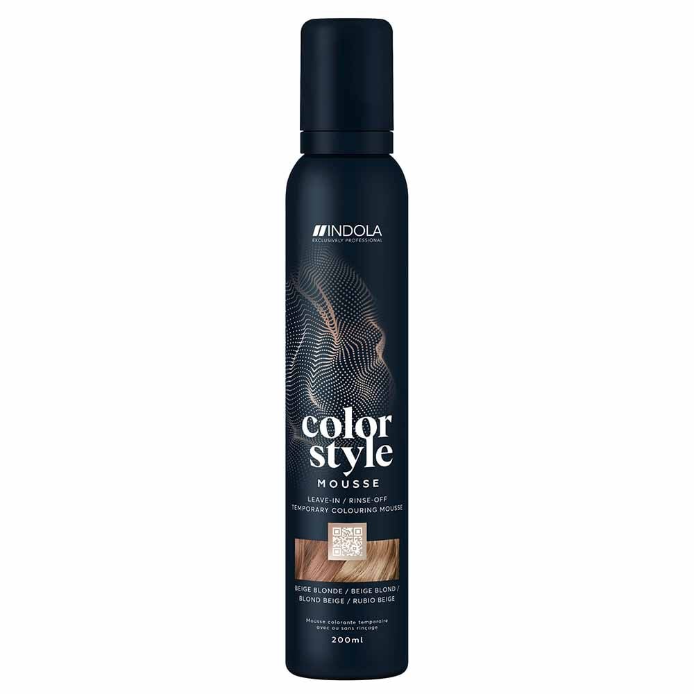 Indola Color Style Mousse Temporary Hair Colour - Beige Blonde 200ml