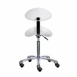 Mirplay Alpha Stool with wheels, White