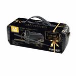 Proxelli Lana 1" Titanium Hair Straightener Set with Vented Brush & Pouch &ndash; Black & Gold