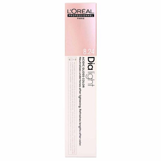 L'Or&eacute;al Professionnel Dia light Demi Permanent Hyaluronic Acidic Gloss Hair Colour - 8.24 50ml