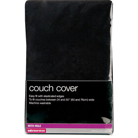 Salon Services Couch Cover With Hole Black