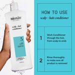 Nioxin System 3 Scalp + Hair Thickening Conditioner for Coloured, Dry and Damaged Hair with Light Thinning 1L