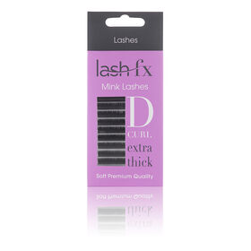 Lash FX Mink D Curl Lashes, Extra Thick (0.20) - 12mm