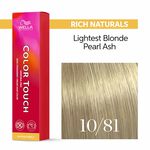 Wella Professionals Color Touch Demi-Permanent Hair Colour - 10/81 Lightest Blonde Pearl Ash 60ml