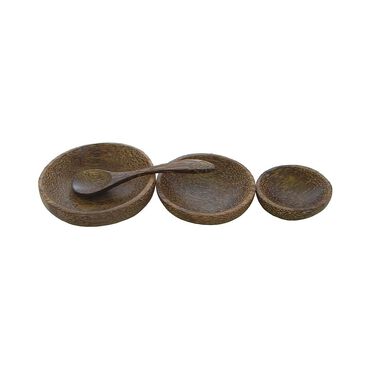 Pinks Boutique Spa Essentials Coconut Bowls Light Brown Pack of Three