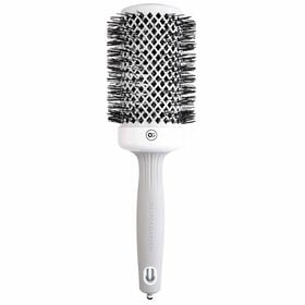 Olivia Garden Expert Blowout Round Hair Brush Shine White & Grey 55mm