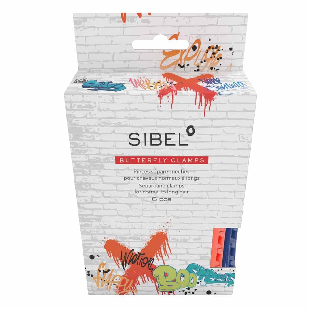 Sibel Graffiti Butterfly Clamps, Pack of 6 Sibel Graffiti Butterfly Clamps, Pack of 6
