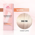 Wella Professionals Shinefinity Zero Lift Glaze - 08/38 Warm Honey Latte 60ml