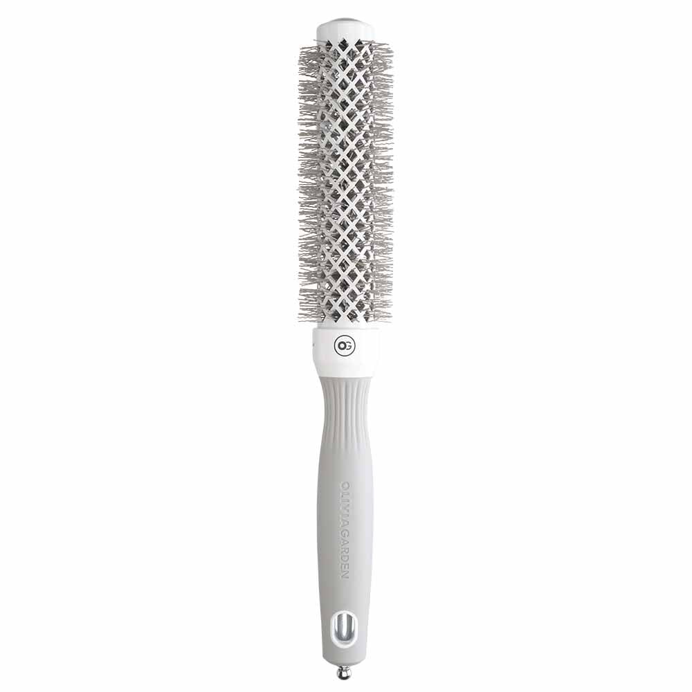 Olivia Garden Expert Blowout Round Hair Brush Speed White & Grey 25mm