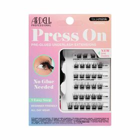 Ardell Press On Pre-Glued Underlash Extensions FauxMink Natural, 30 ct