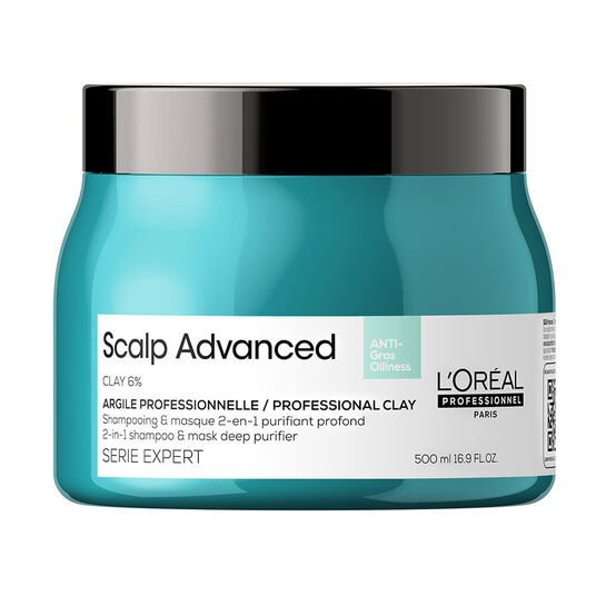L'Or&eacute;al Professionnel Serie Expert Scalp Advanced Anti-Oiliness 2-in-1 Deep Purifier Clay Mask 500ml