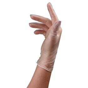 Sibel Clear Vinyl Gloves, Medium, Pack of 100