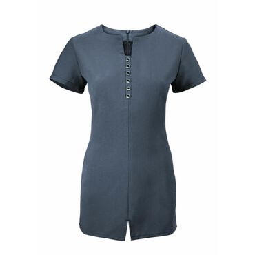 Alexandra Women's Notch Neck Tunic - Charcoal