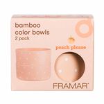 Framar Peach Please Bamboo Bowls, Pack of 2