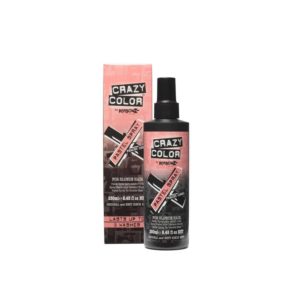 Crazy Color Pastel Spray Temporary Hair Colour -Peachy Coral 250ml