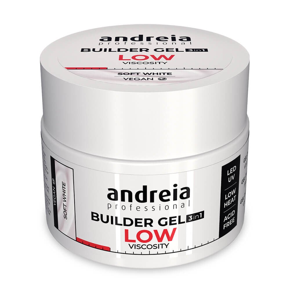 Andreia Professional Builder Gel 3 In 1 - Low Viscosity Soft White 44gr
