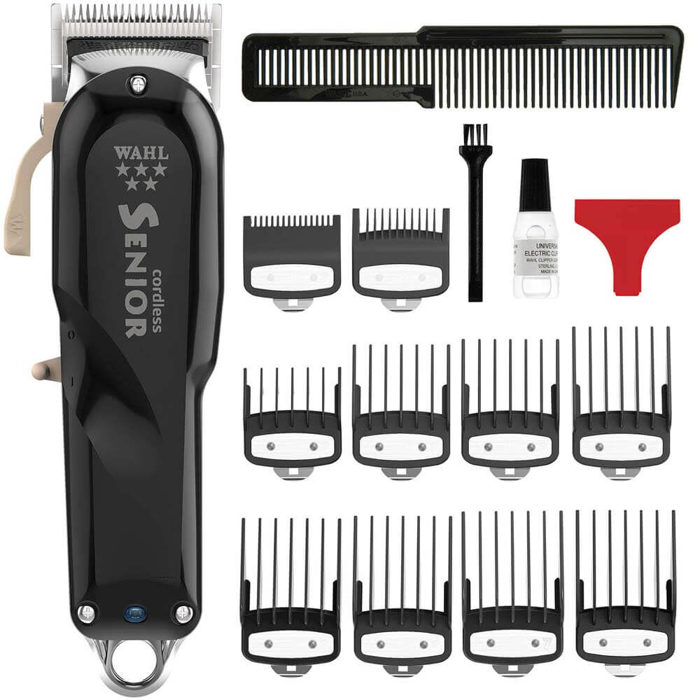 Wahl Cordless Senior Hair Clipper Silver Midnight Blue 8504 830