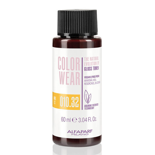 Alfaparf Milano Color Wear Gloss Demi-Permanent Liquid Toner - 010.32 Soft Lightest Golden Violet Blonde 60ml