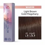 Wella Professionals Illumina Colour Tube Permanent Hair Colour - 5/35 Light Gold Mahogany Brown 60ml