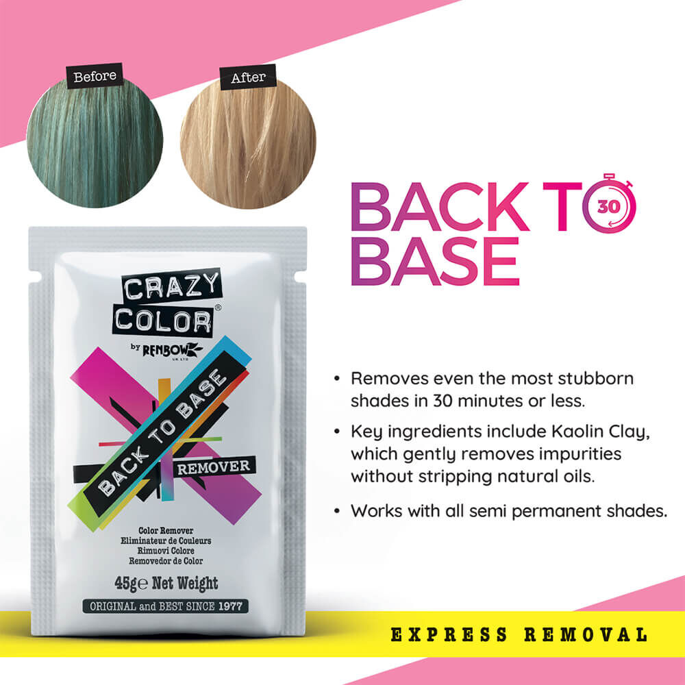 Crazy Color Back to Base Hair Colour Remover 45g Colour Removers
