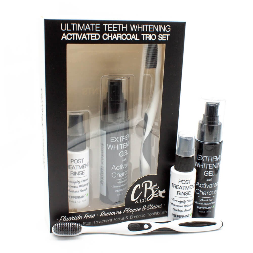 CB&CO Ultimate Teeth Whitening Activated Charcoal Trio Set