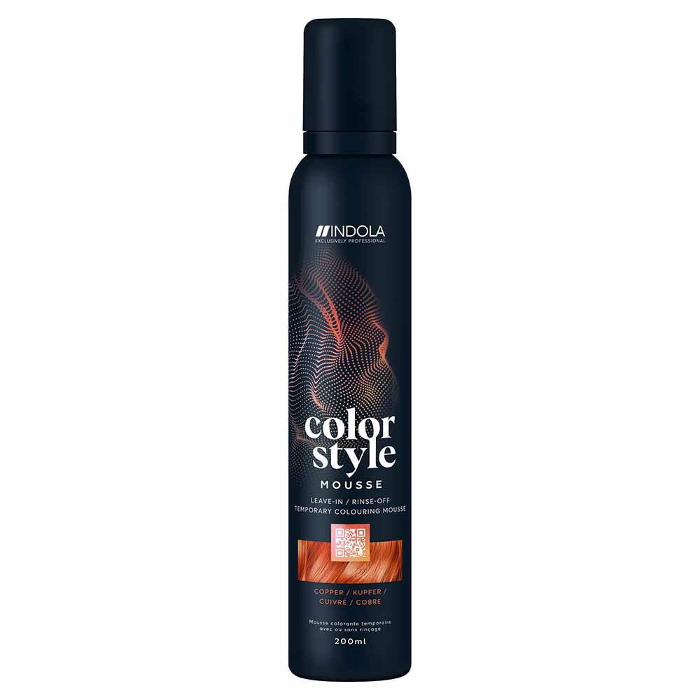 Indola Color Style Mousse Temporary Hair Colour - Copper 200ml