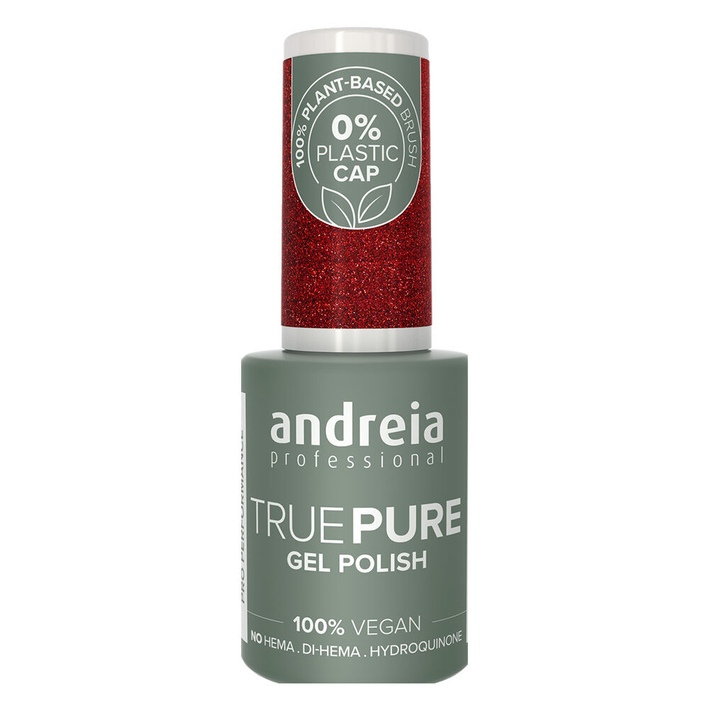 Andreia Professional True Pure T39 Glitter Red - Hema Free Gel Polish, 10.5ml