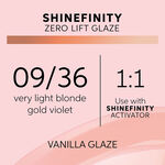 Wella Professionals Shinefinity Zero Lift Glaze - 09/36 Warm Vanilla Glaze 60ml