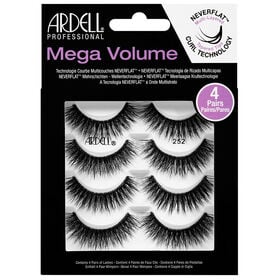 Ardell Mega Volume 252 Strip Lashes, Pack of 4