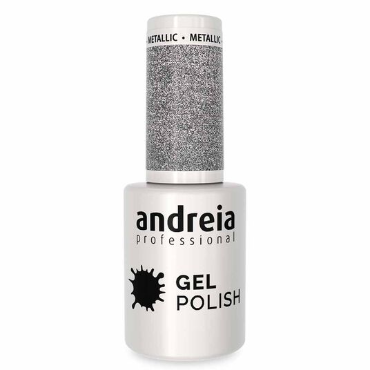 Andreia Professional Gel Polish 276 Metallic Silver Glitter, 10.5ml