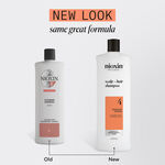 Nioxin System 4 Scalp + Hair Thickening Shampoo for Coloured, Dry and Damaged Hair with Progressed Thinning 1L