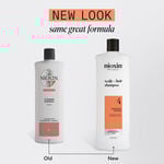 Nioxin System 4 Scalp + Hair Thickening Shampoo for Coloured, Dry and Damaged Hair with Progressed Thinning 1L