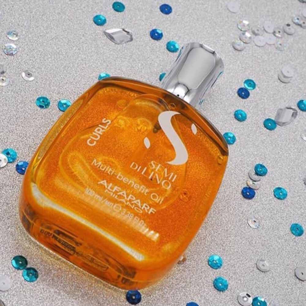 Alfaparf Milano Semi Di Lino Curls Multi-Benefit Oil 100ml | Hair Oil |  Salon Services
