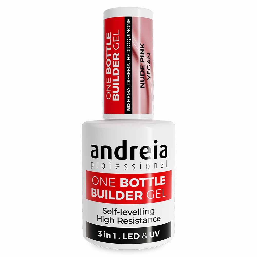 Andreia Professional One Bottle Builder Gel 3 In 1 - Low Viscosity Builder Gel Nude Pink, 14ml