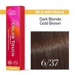 Wella Professionals Color Touch Demi-Permanent Hair Colour - 6/37 Dark Blonde Gold Brown 60ml