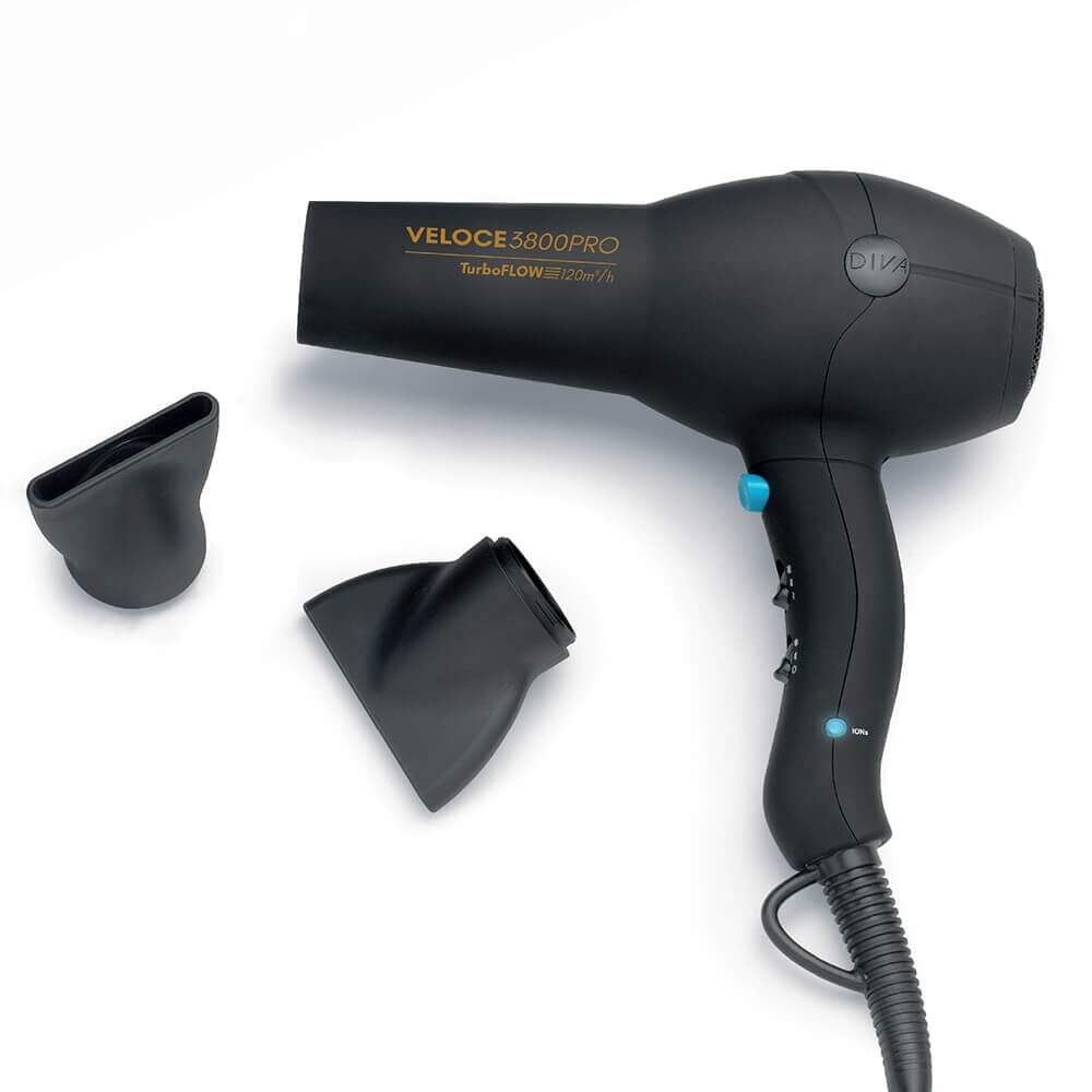 Diva Edit Veloce 3800 Pro Hair Dryer Black