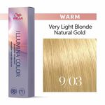 Wella Professionals Illumina Colour Tube Permanent Hair Colour - 09/03 Very Light Natural Gold Blonde 60ml