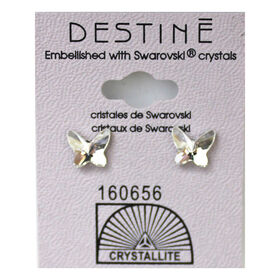 Crystallite Large Butterfly Stud Earrings