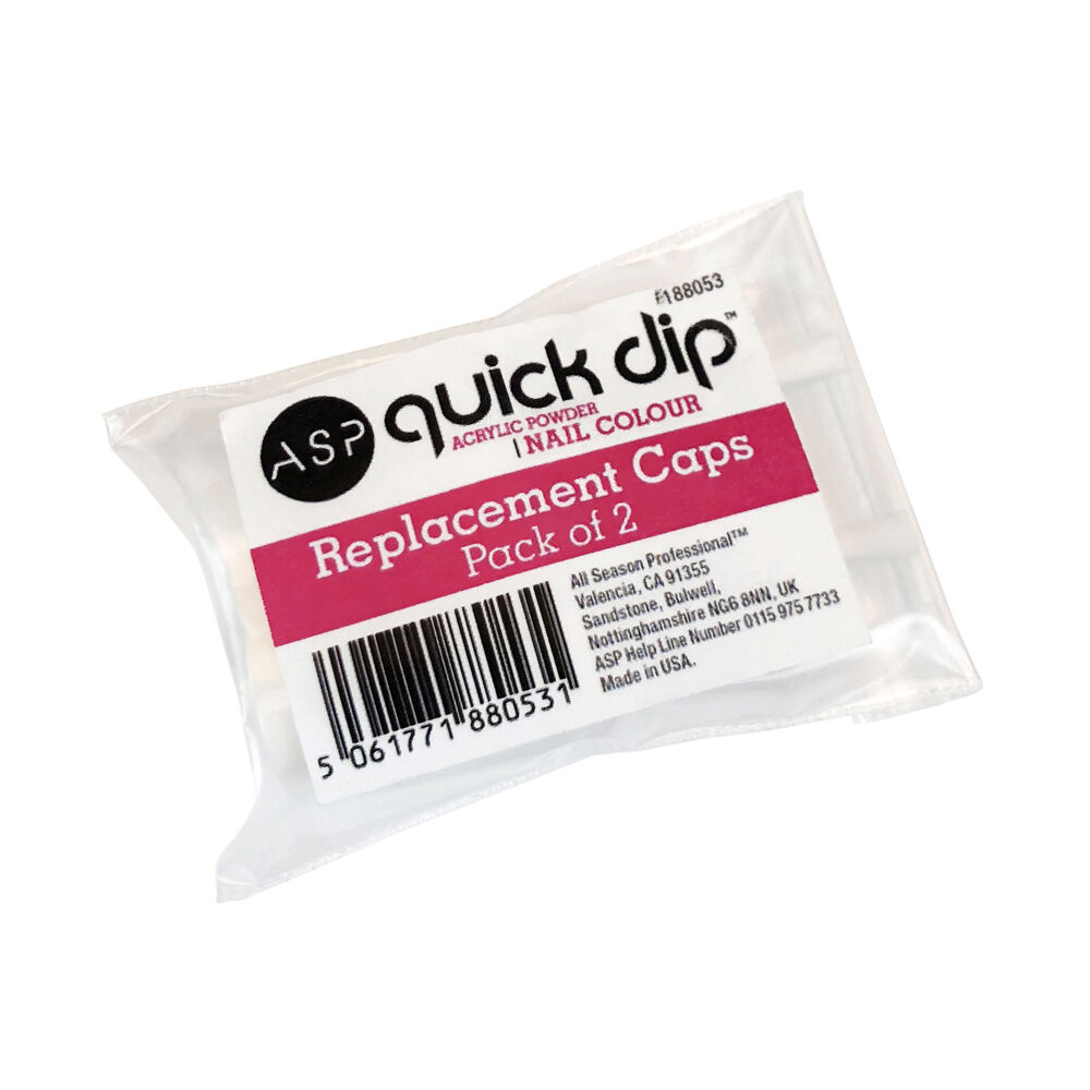 ASP Quick Dip Acrylic Dipping Powder Nail Colour, Replacement Caps