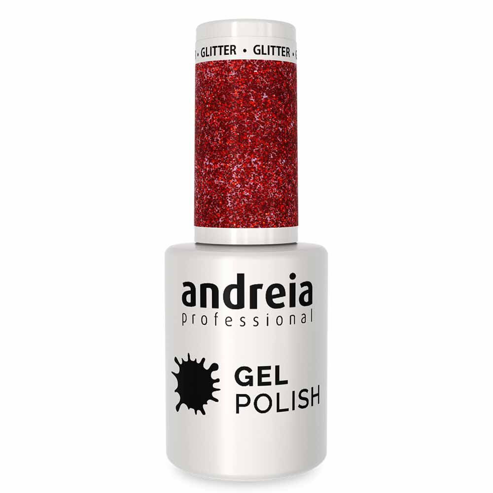 Andreia Professional Gel Polish 261 Red Glitter, 10.5ml