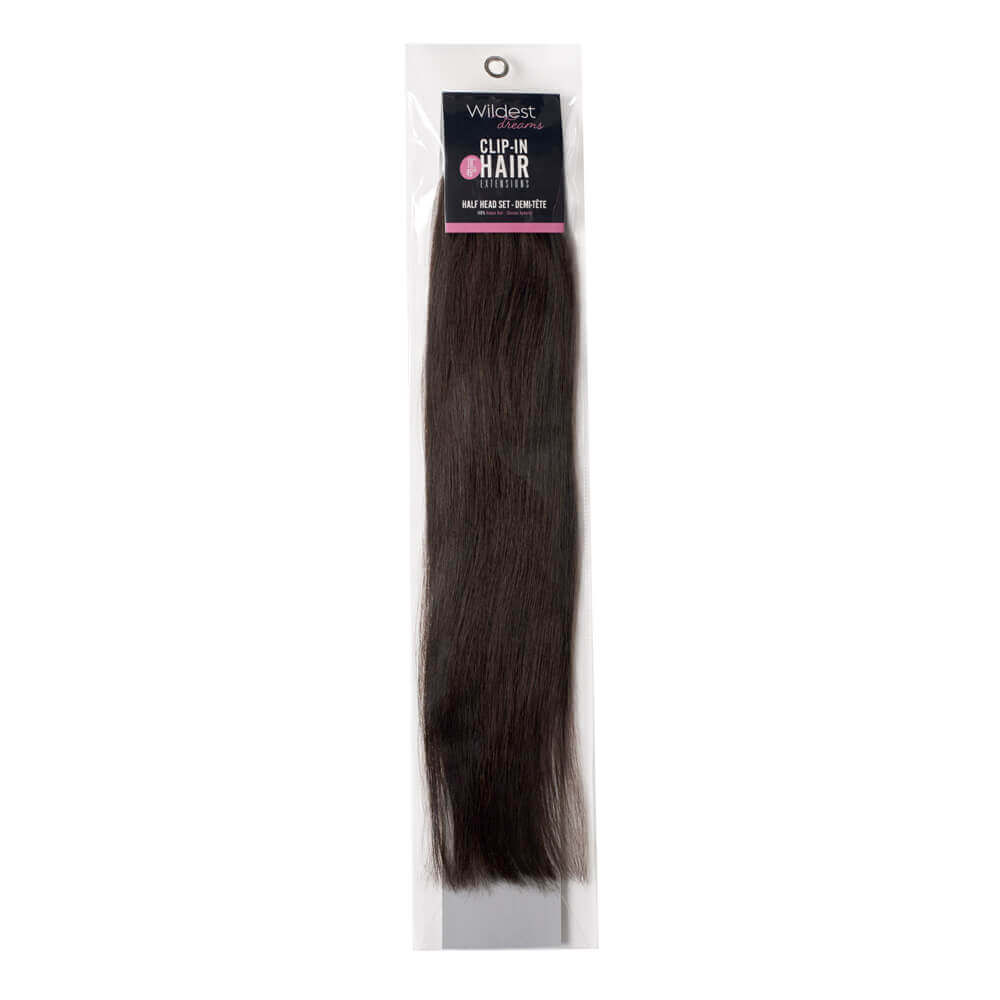 Half head clip top in human hair extensions