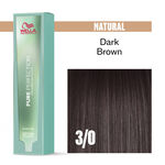 Wella Professionals Pure Perfection Ammonia Free Permanent Hair Colour - 3/0 Dark Brown 60ml