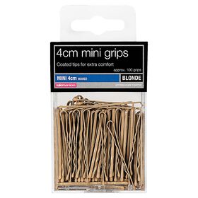Salon Services Mini 4cm Hair Grips, Blonde, Pack of 100