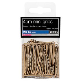 Salon Services Mini Grips Blonde 4cm Pack of 100