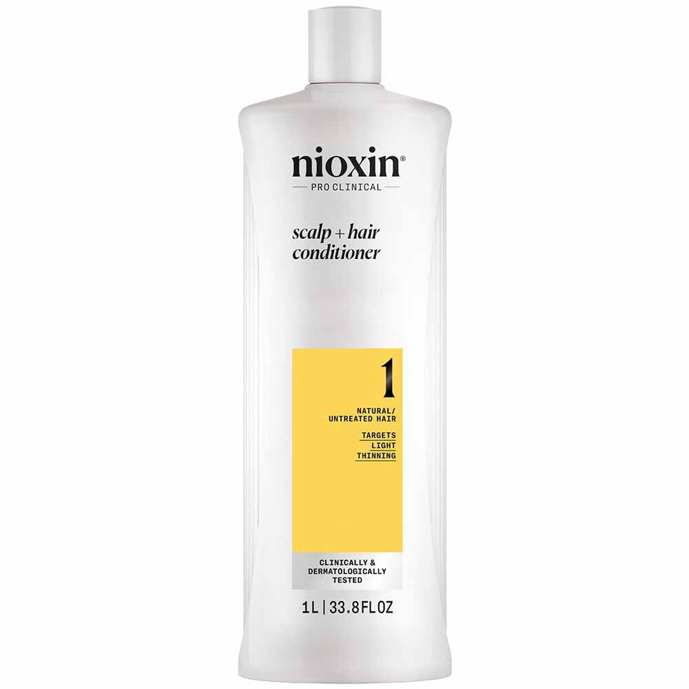 Nioxin System 1 Scalp + Hair Thickening Conditioner for Natural Hair with Light Thinning 1L