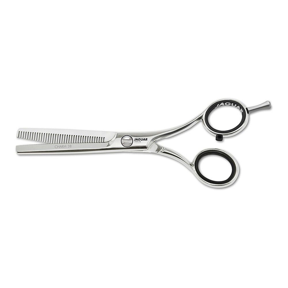 Jaguar White Line Charm 38 Offset Texturing Thinning Scissors 5.5"