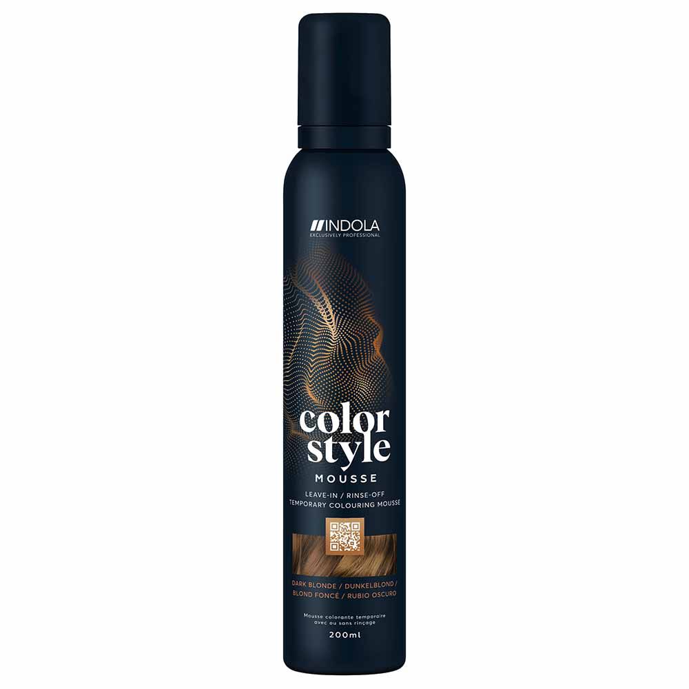 Indola Color Style Mousse Temporary Hair Colour - Dark Blonde 200ml